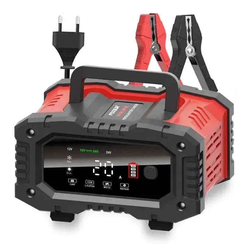 20A/10A Smart Car & Motorcycle Battery Charger 12V/24V-20A 10A red