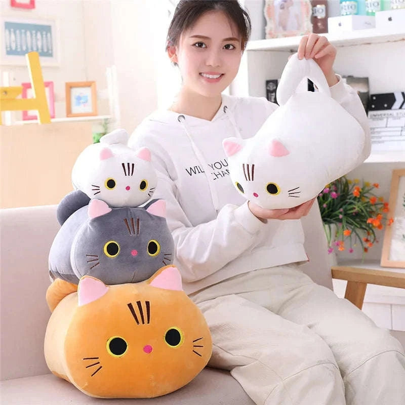 20cm Cute Soft Cat Plush Pillow Sofa Cushion-2pcs randomly / 20cm