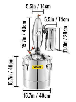 20L-70L Stainless Steel Alcohol Distiller Kit-20L / United States