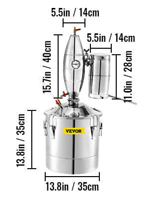 20L-70L Stainless Steel Alcohol Distiller Kit-20L / United States