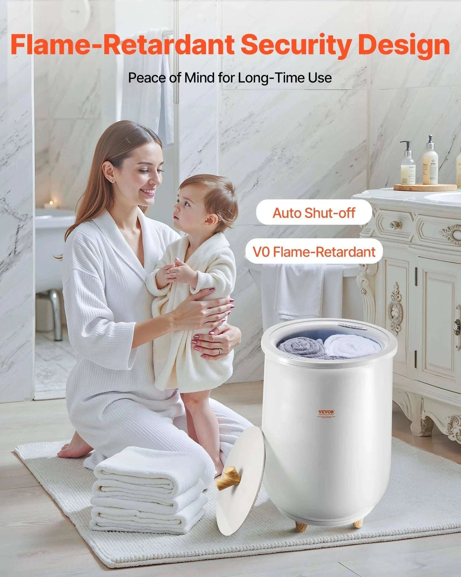 20L Towel Warmer Bucket with Adjustable Heat & Aromatherapy-Gray 20L / Poland