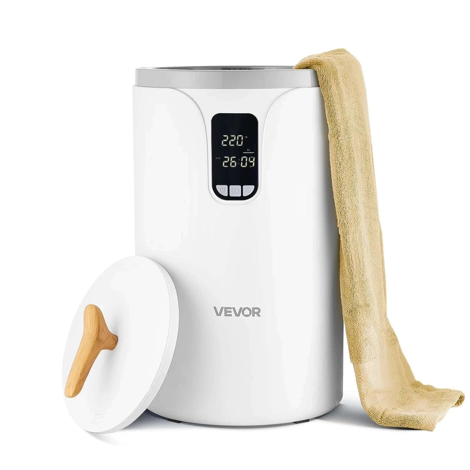 20L Towel Warmer Bucket with Timer, LED Light & Safety Lock-White 20L / Poland
