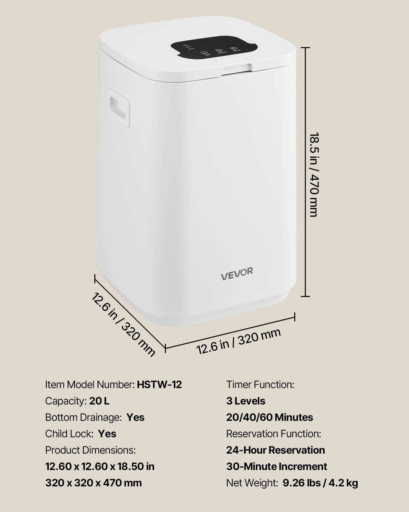 20L Towel Warmer Bucket with Timer, Lock & LED for Spa Comfort-White 20L / france