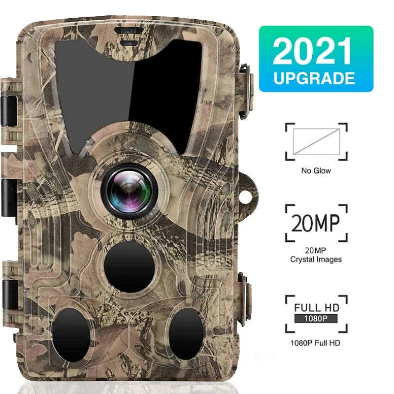 20MP 1080P Trail Camera with Night Vision and IP66 Waterproof-Default Title