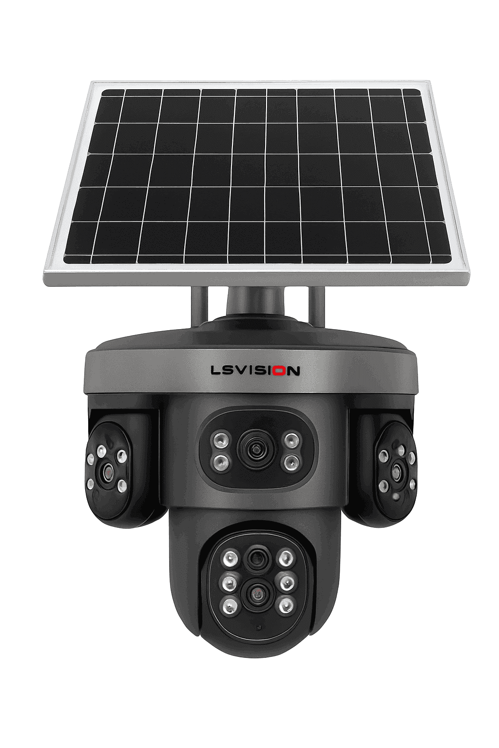 20MP 4-Lens 4G Solar Security Camera with 10X Zoom-4G 10XZoom Add 64G / CHINA