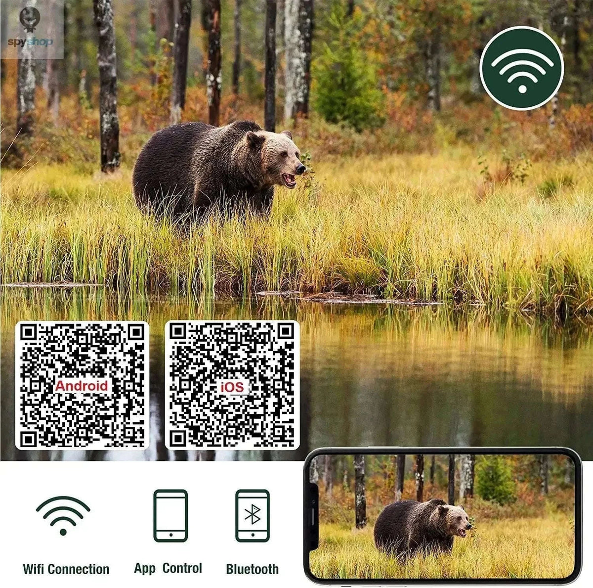 20MP Night Vision Trail Camera for Wildlife Monitoring-WIFI301
