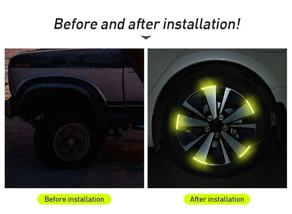 20pcs Car Wheel Reflective Stickers for Tire Rim-20 pcs white