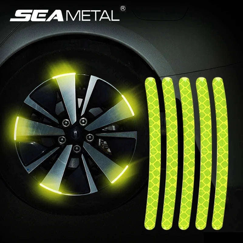 20pcs Car Wheel Reflective Stickers for Tire Rim-20 pcs white