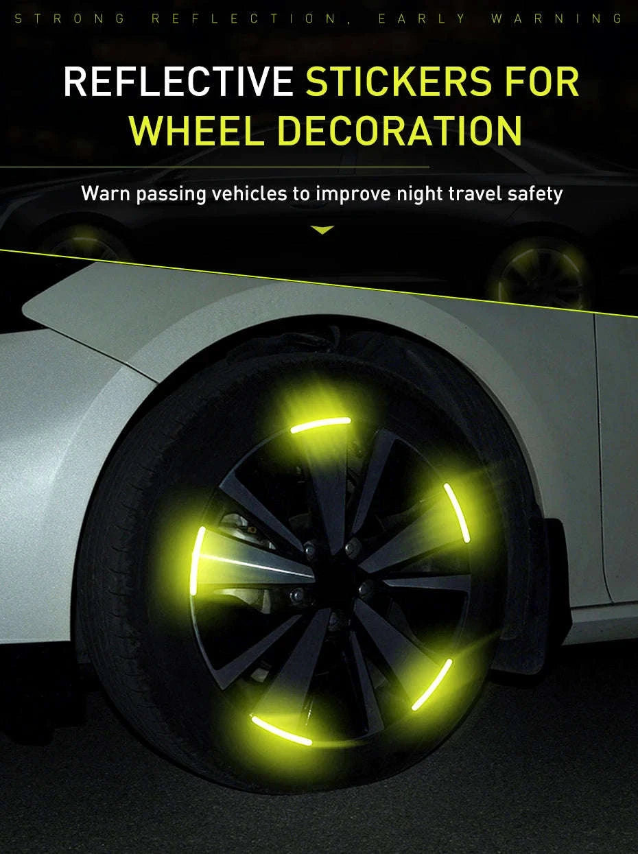 20pcs Car Wheel Reflective Stickers for Tire Rim-20 pcs white