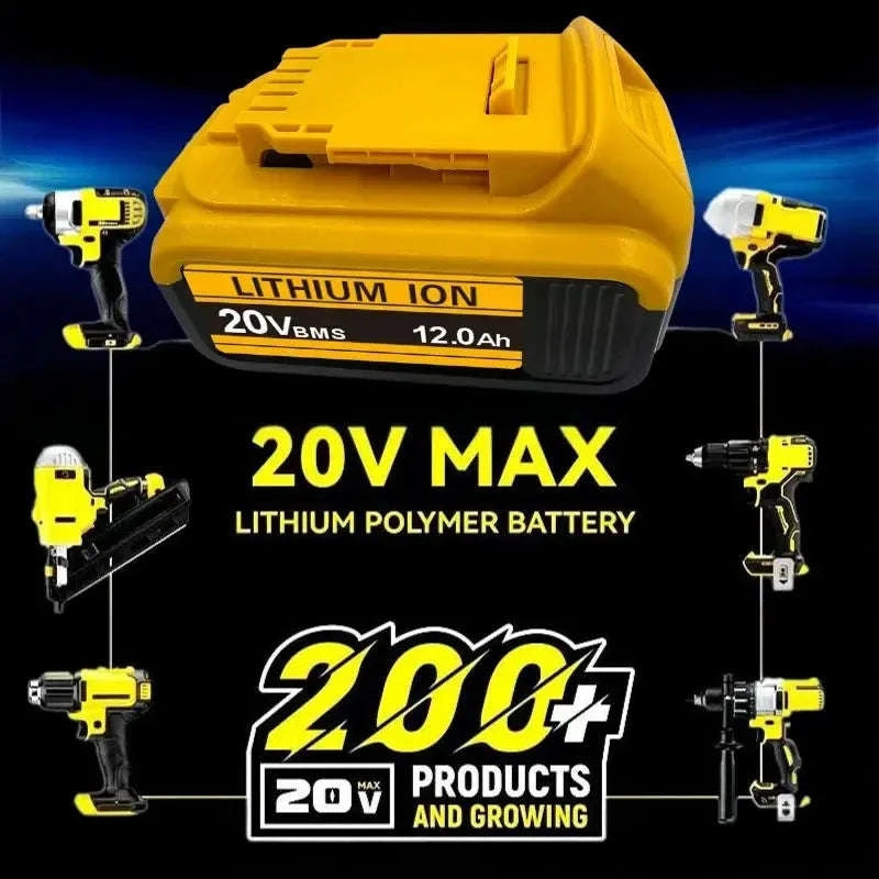 20V 12.0Ah MAX Li-Ion Power Tool Battery Replacement-Champagne / United States