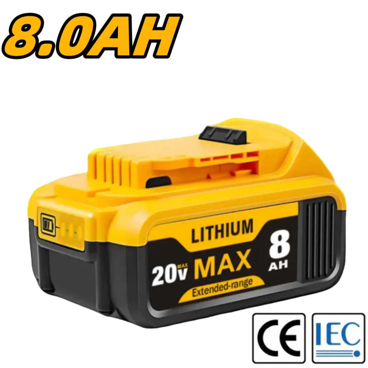 20V 8.0Ah Lithium Battery for DeWalt Tools – DCB200 Compatible-6PACK / United States