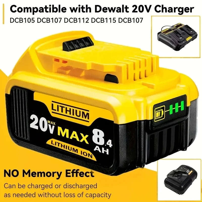 20V 8.4Ah Lithium-Ion Replacement Battery for Hand Drill-2pcs / United States