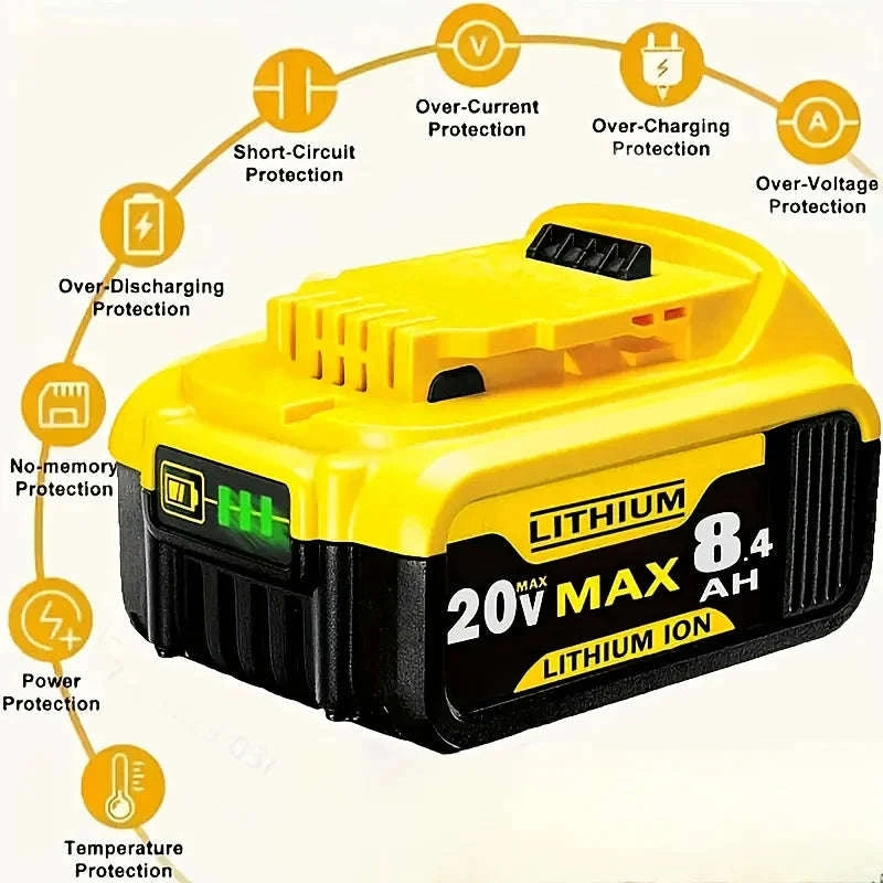 20V 8.4Ah Lithium-Ion Replacement Battery for Hand Drill-2pcs / United States