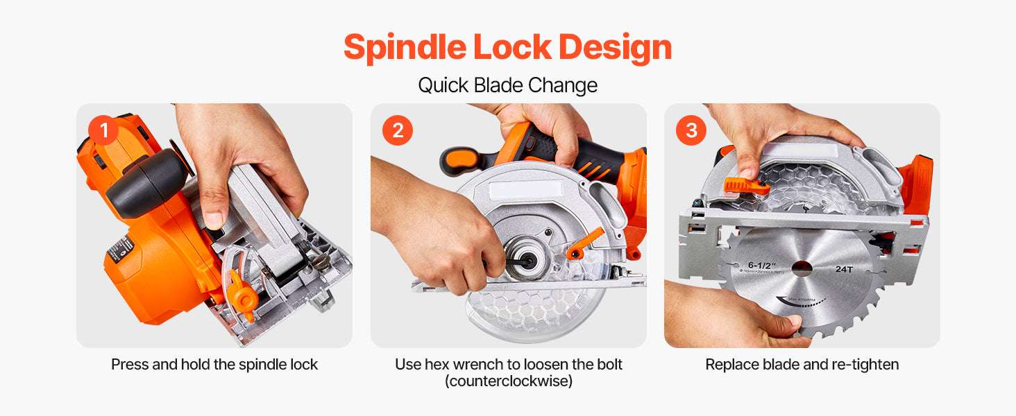 20V Cordless Circular Saw 4700 RPM 6-1/2" Blade with Battery-20V / United States