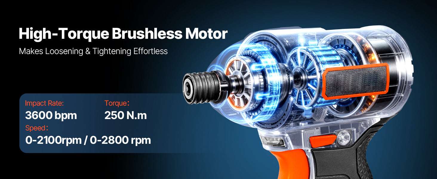 20V Cordless Impact Driver 2800 RPM with Battery, Bits & LED Light-20V 180N.m / United States