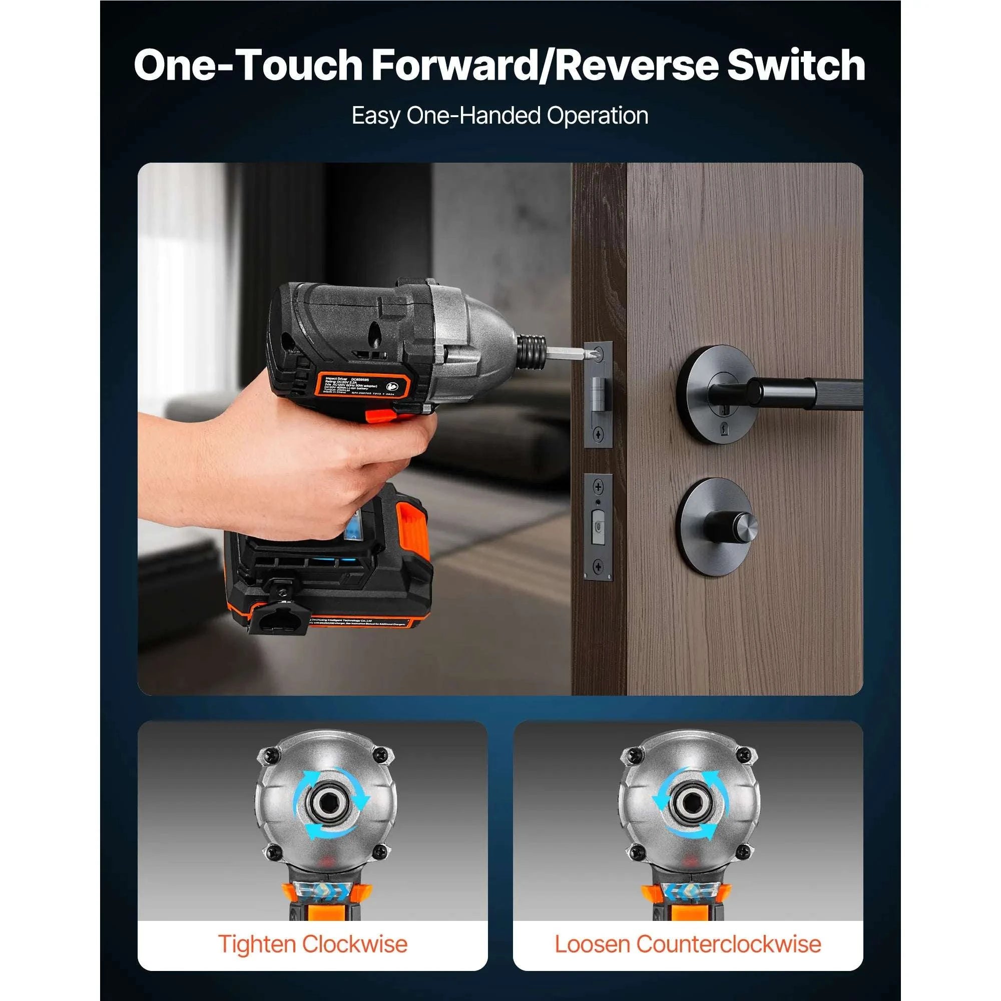 20V Cordless Impact Driver 2800 RPM with Battery, Bits & LED Light-20V 180N.m / United States