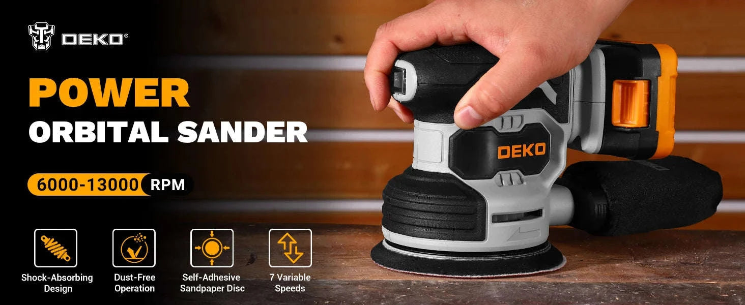 20V Cordless Orbital Sander 125 mm-One Battery / spain