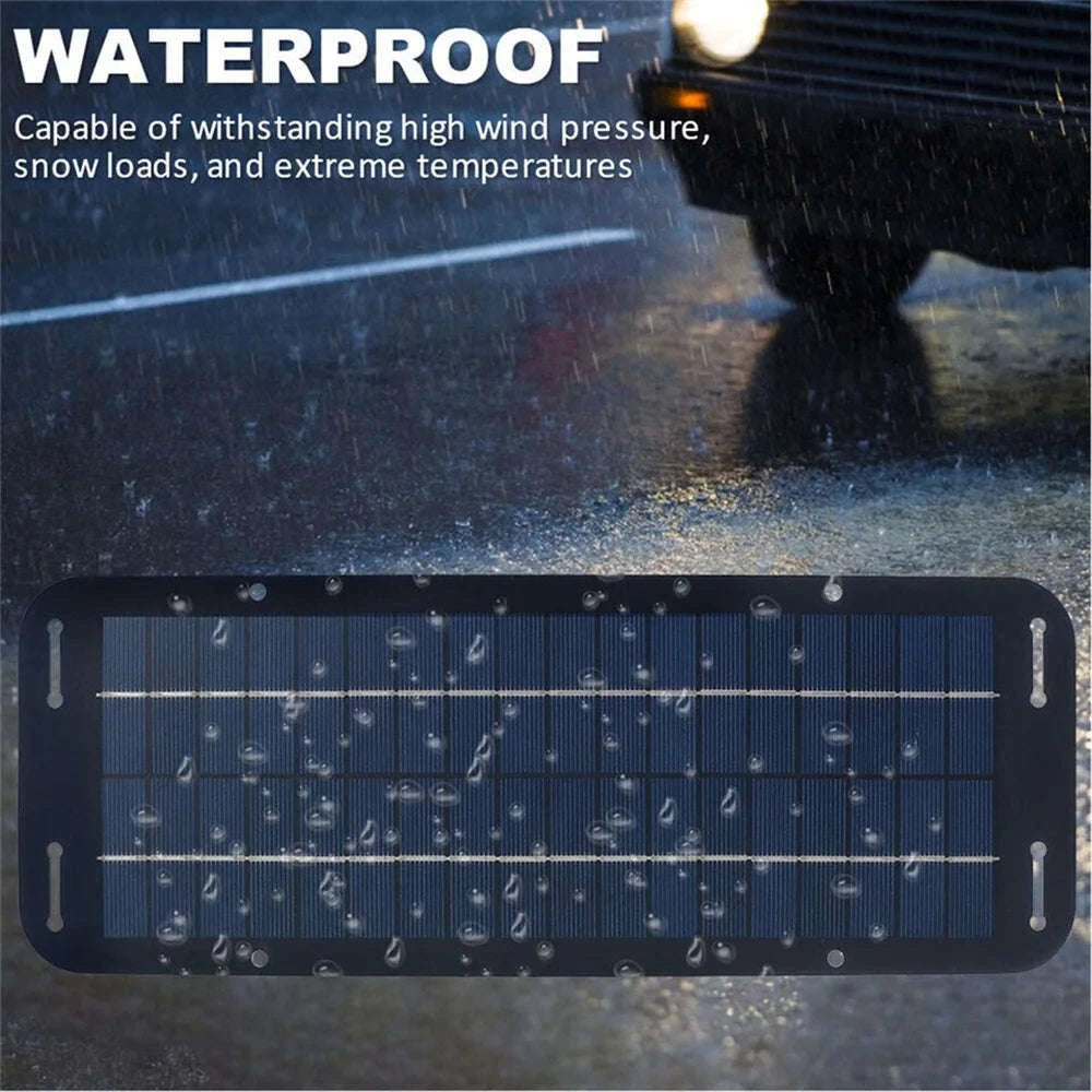 20W 12V Solar Panel Car Battery Trickle Charger Waterproof Kit-12V / 20W / United States
