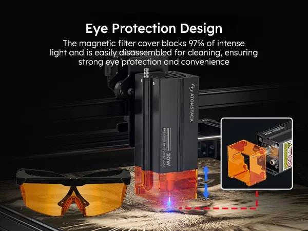 20W Laser Engraver with 400×400mm Area & Bluetooth Control-A10 PRO V2 / United States / US Plug