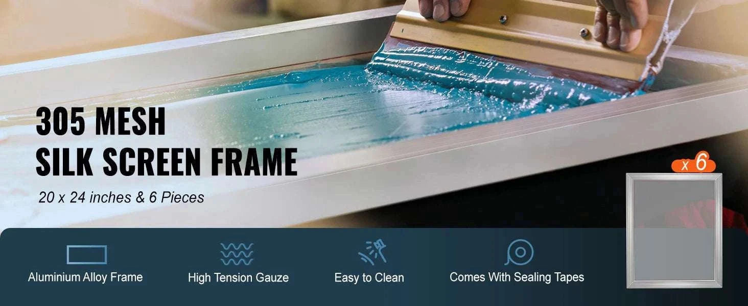 20x24 Inch Aluminum Screen Printing Frame with 305 Mesh Nylon-6 PCS 160 Mesh / United States