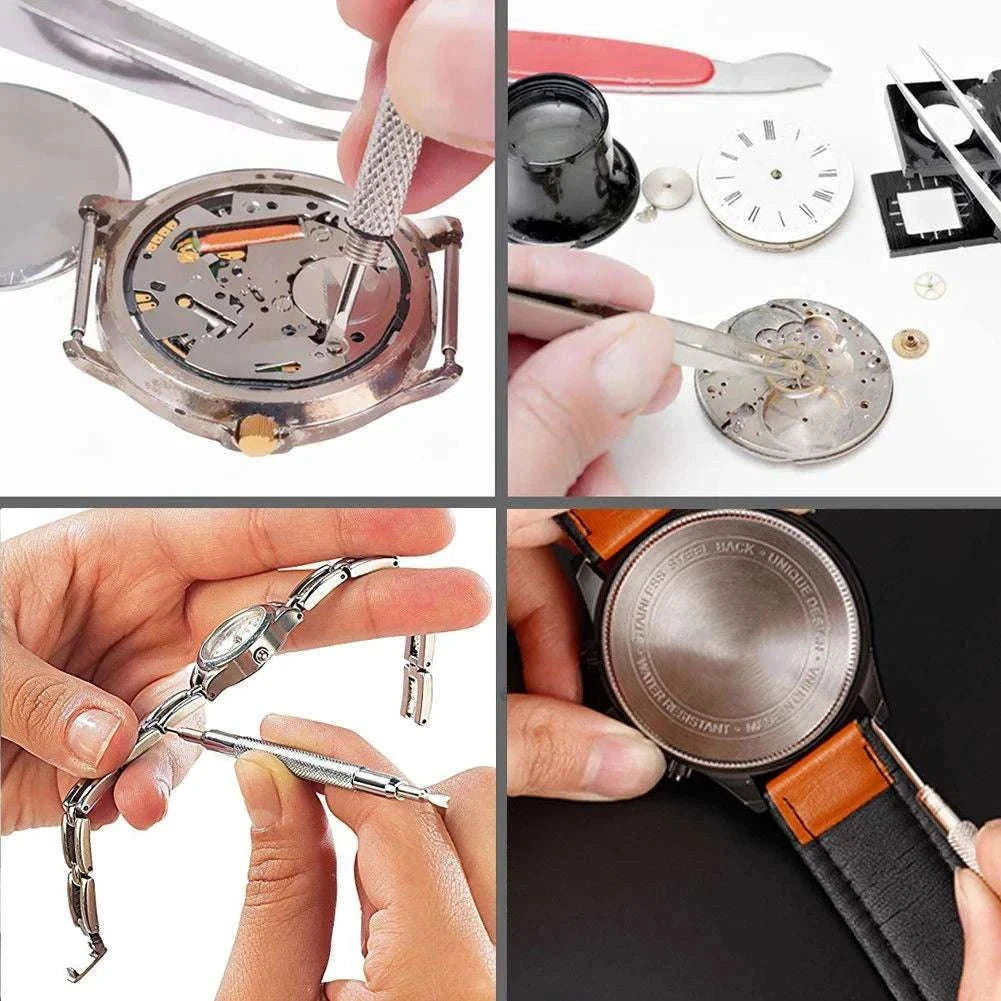 212pcs Watch Repair Tool Kit for Battery, Strap and Case Opening-212pcs