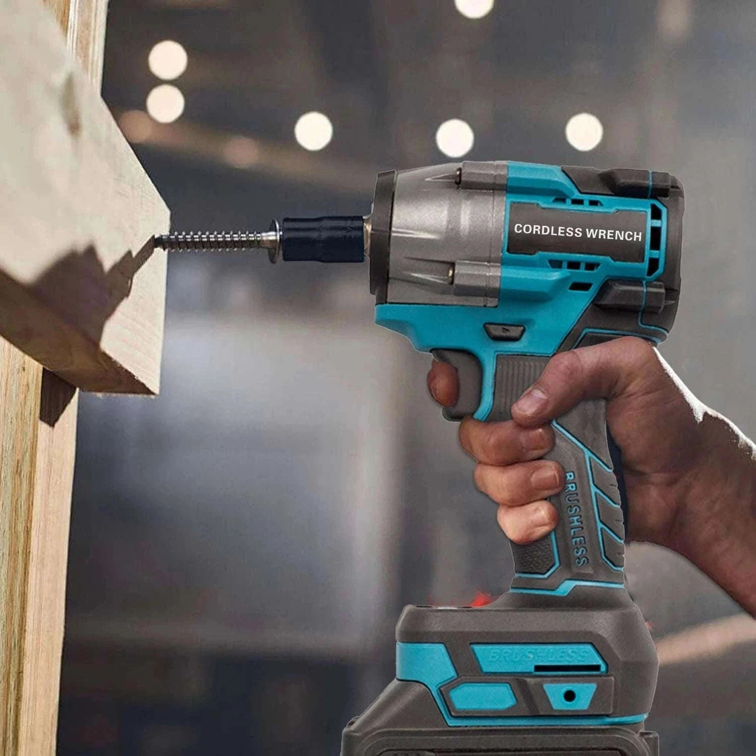 21V Brushless Cordless Impact Wrench 480Nm 2-in-1 Drill Driver Kit-Blue TypeA / france / EU