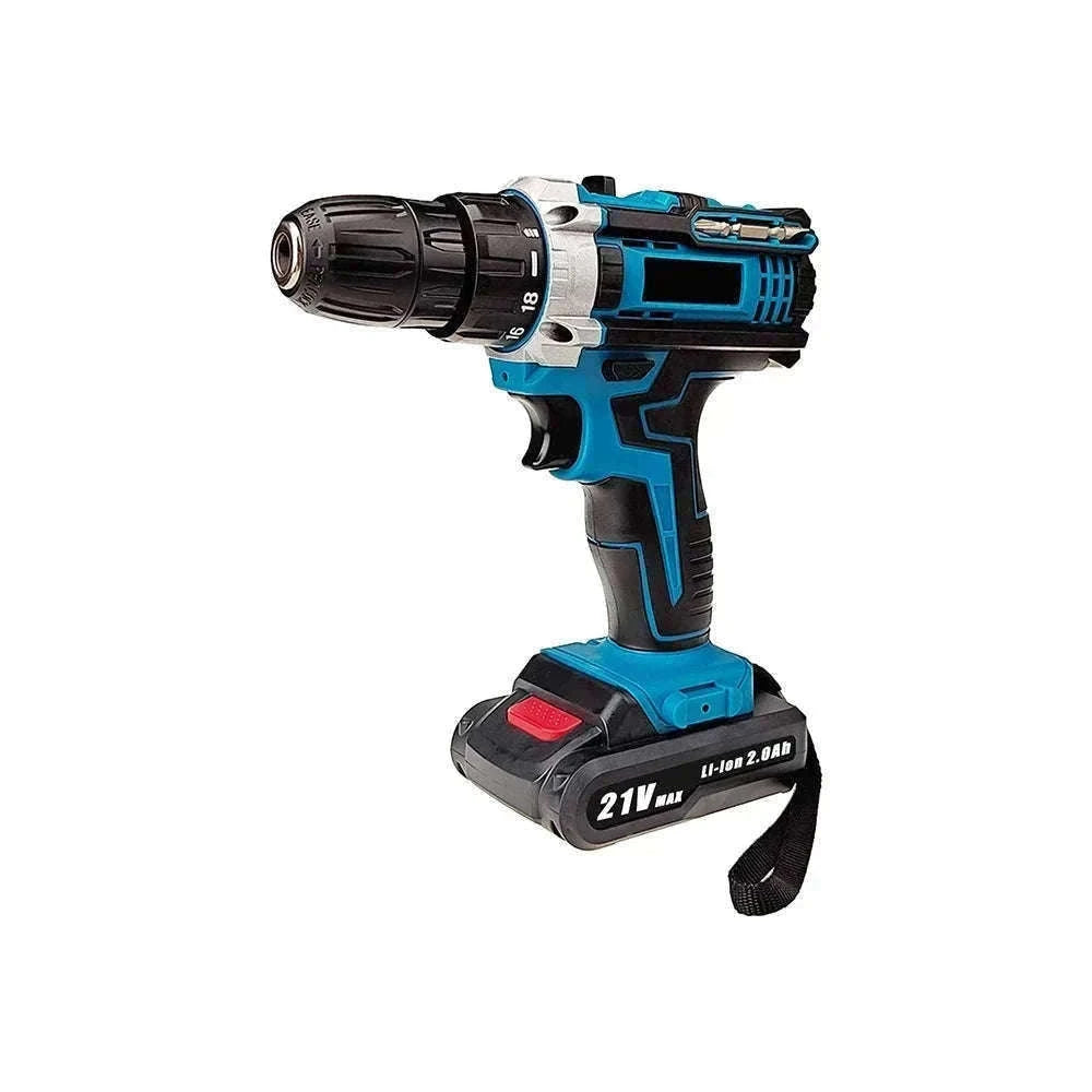 21V Cordless Impact Drill Screwdriver with Brushless Motor-2 Battery / spain