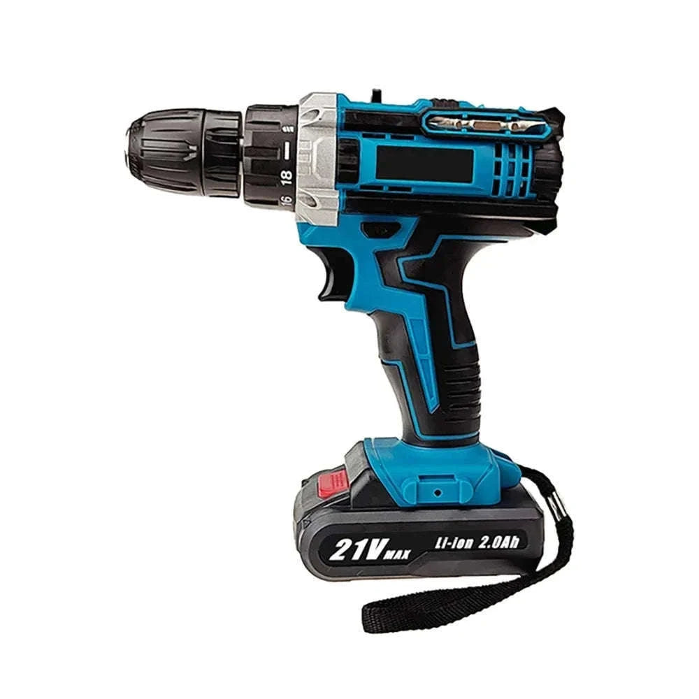 21V Cordless Impact Drill Screwdriver with Brushless Motor-2 Battery / spain
