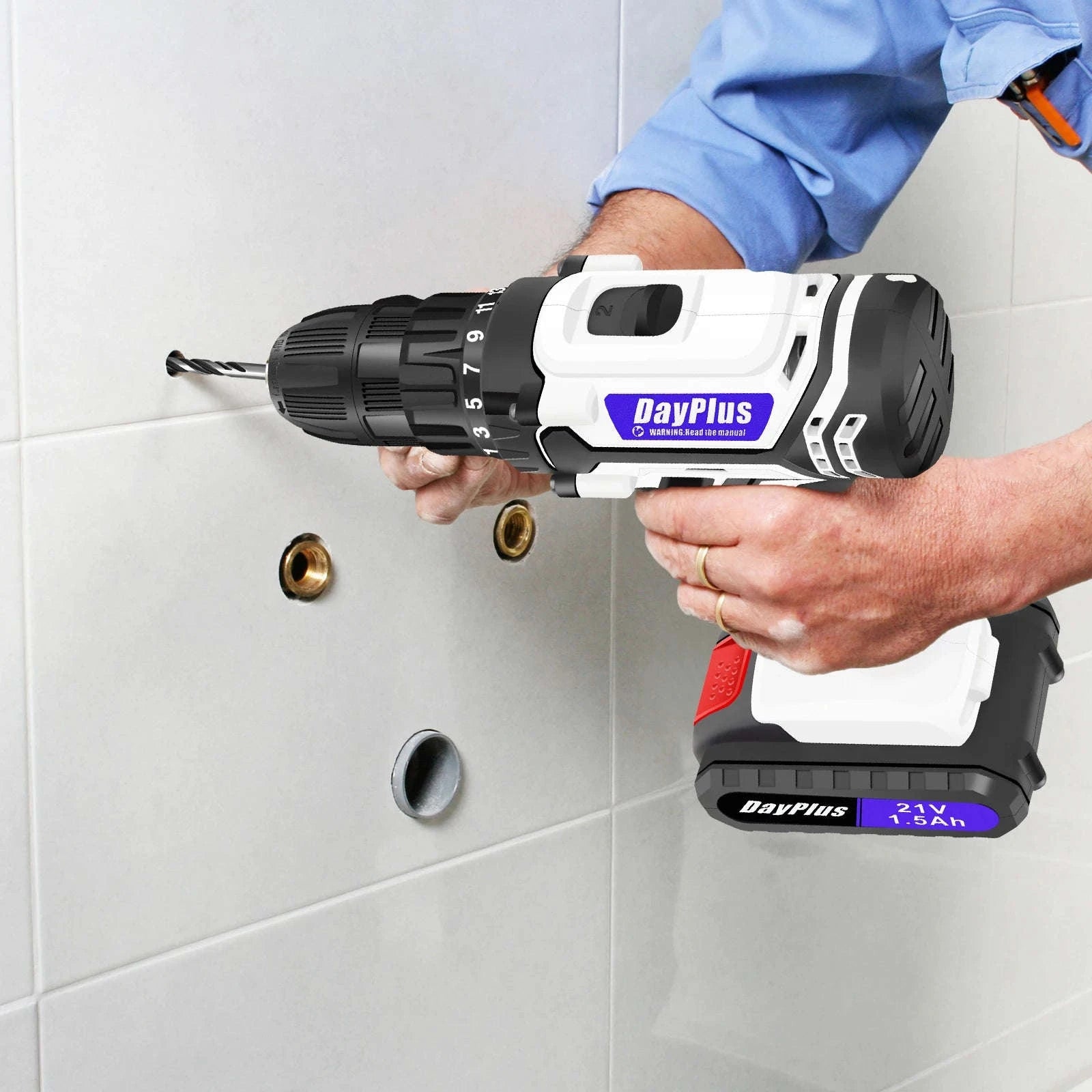 21V Portable Cordless Power Drill Set-france