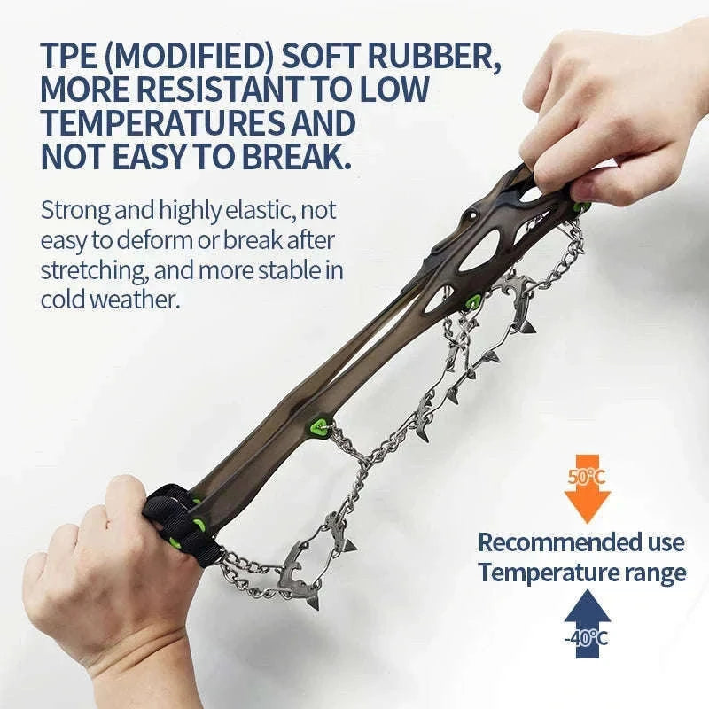 22-Tooth Ice Gripper Crampons for Hiking and Snow Walking-XB-22-L