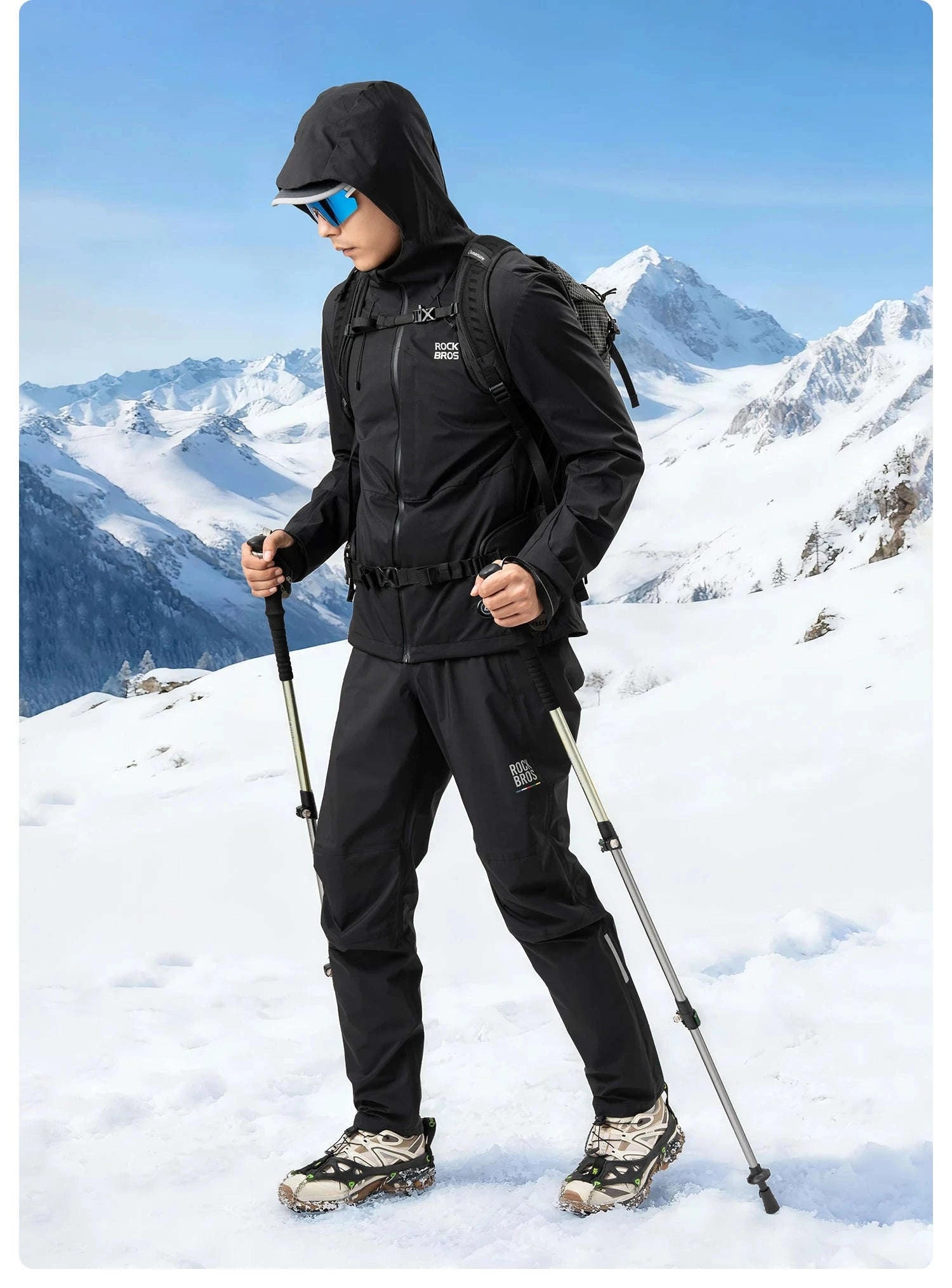 22-Tooth Ice Gripper Crampons for Snow & Winter Traction-L(EUR 39.5-46.5)