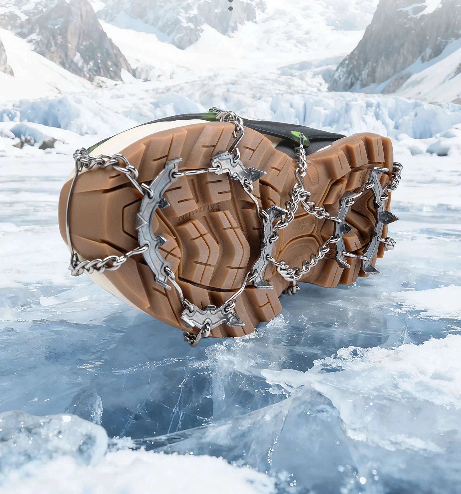 22-Tooth Ice Gripper Crampons for Snow & Winter Traction-L(EUR 39.5-46.5)