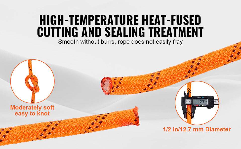 220ft Double-Braided Polyester Rope 48-Strand High Strength Cord-0.5in 8000lbs / United States
