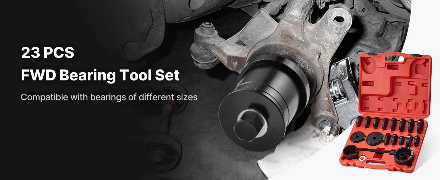 23-Piece Wheel Bearing Press Kit for Removal and Installation-23pcs TypeB / United States
