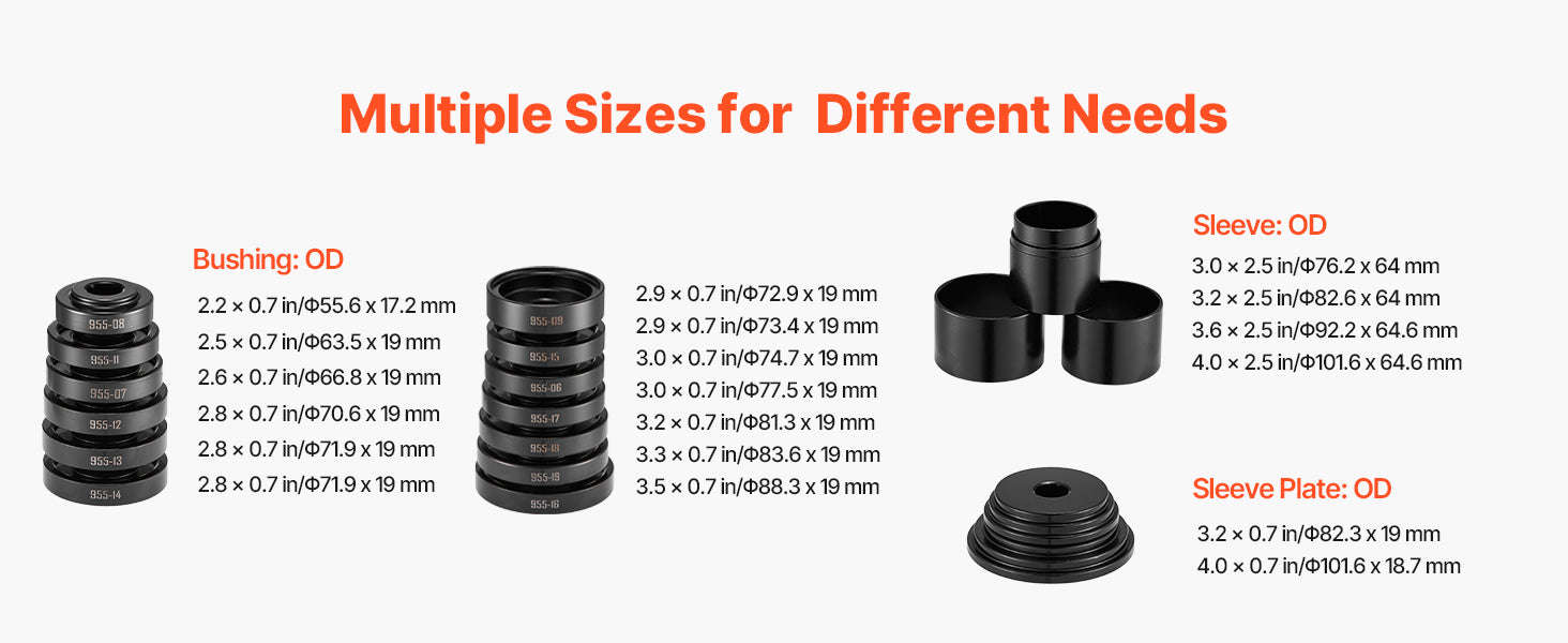 23-Piece Wheel Bearing Press Kit for Removal and Installation-23pcs TypeB / United States