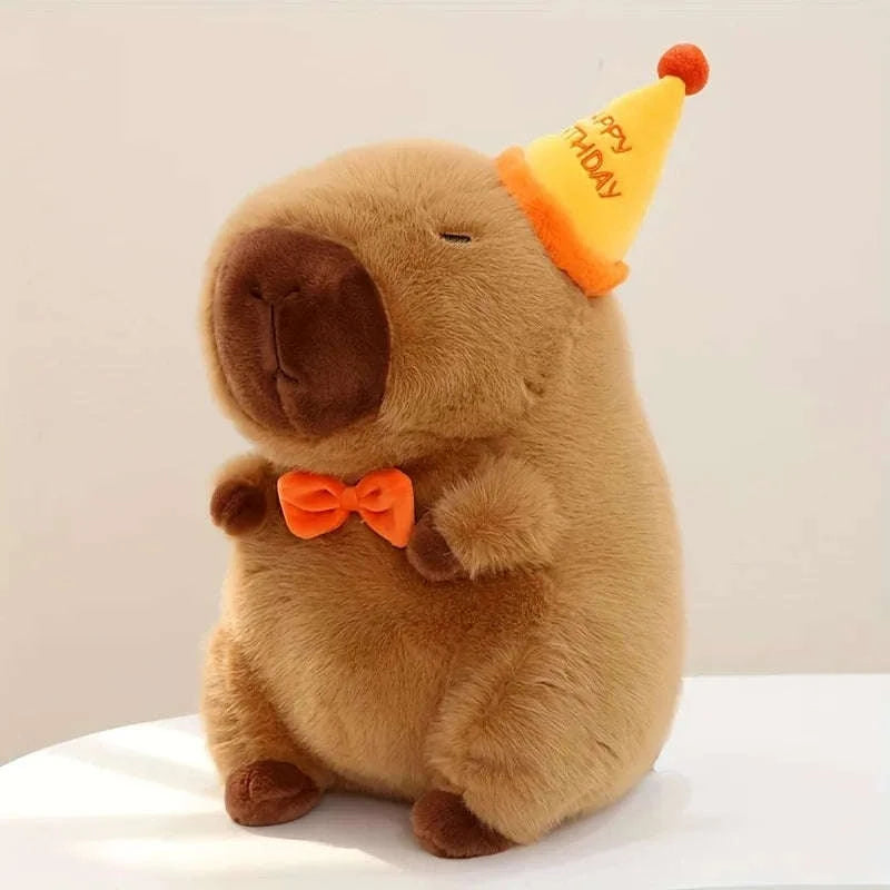 23cm Capybara Plush Simulation Capibara Anime Fluffty Toy Cute Doll Stuffed Animals Soft Doll Plush Christmas Thanksgiving Gift-Hamburger Capibara