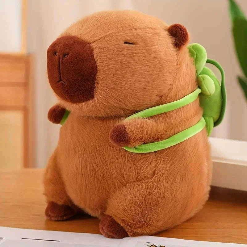 23cm Capybara Plush Simulation Capibara Anime Fluffty Toy Cute Doll Stuffed Animals Soft Doll Plush Christmas Thanksgiving Gift-Hamburger Capibara