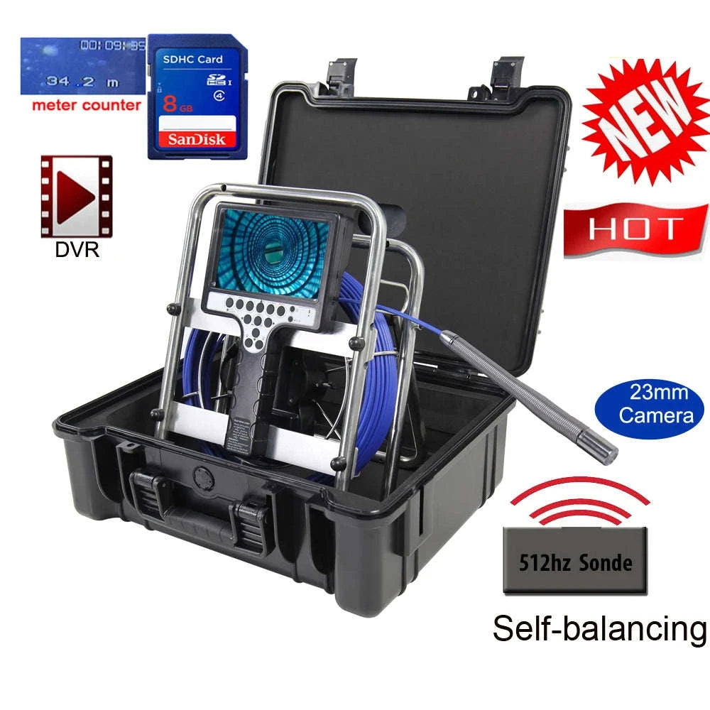 23mm Sewer Inspection Camera System with 512Hz Locator, Waterproof, Meter Counter-23mm Soft 512Self / 10m