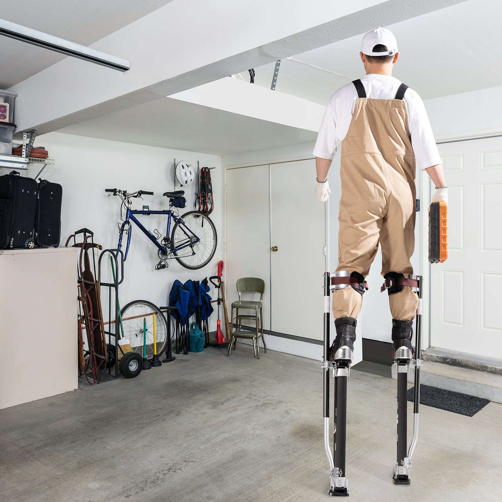 24-40 in Adjustable Drywall Stilts Aluminum Alloy-Black / france