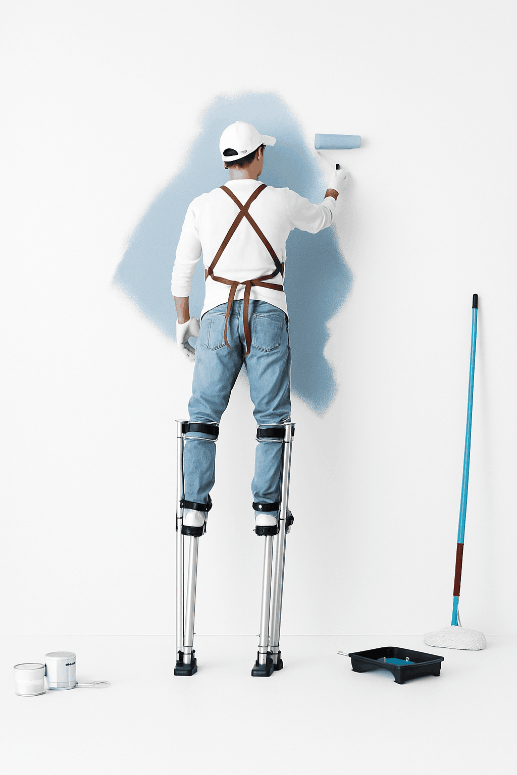 24-40 in Adjustable Drywall Stilts Aluminum Alloy-Black / france