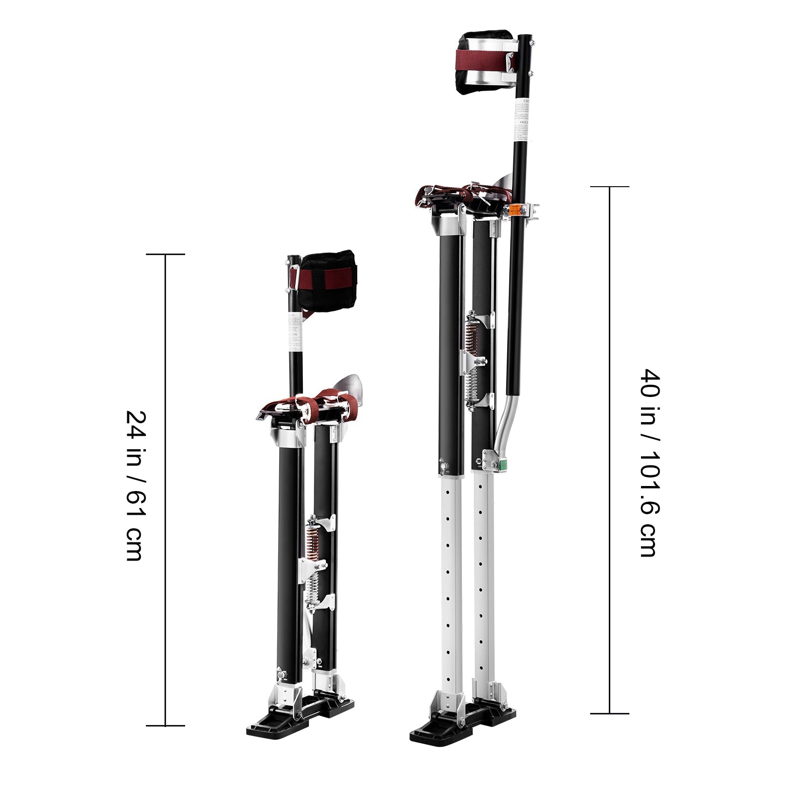 24-40 in Adjustable Drywall Stilts Aluminum Alloy-Black / france