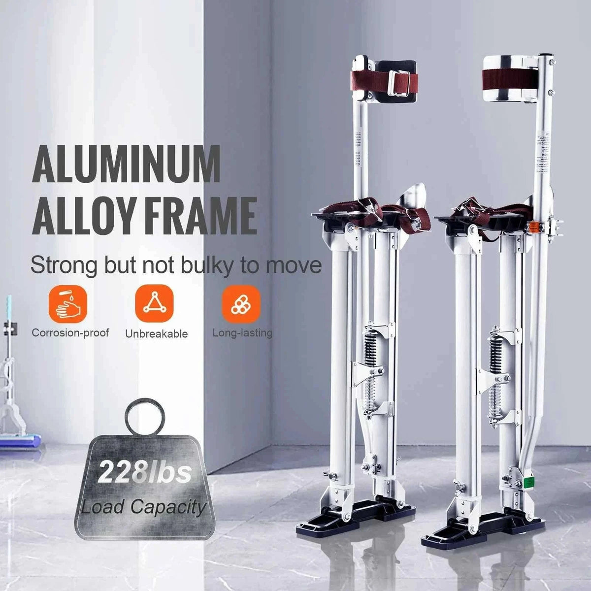 24-40 in Adjustable Drywall Stilts Aluminum Alloy-Black / france