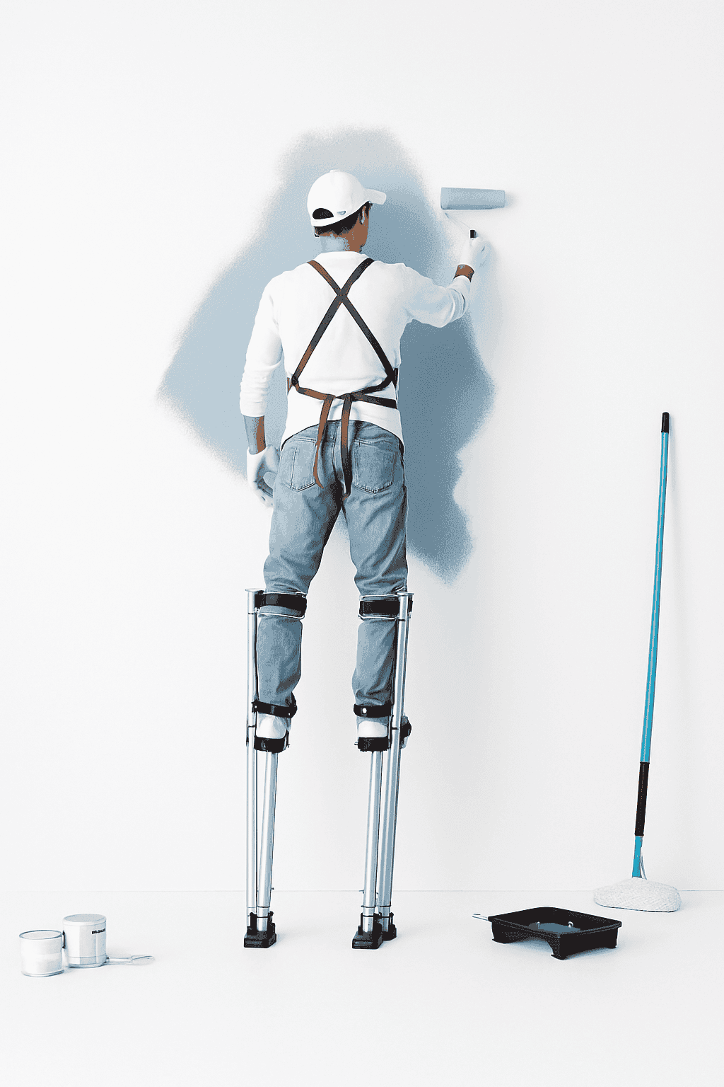 24-40 in Adjustable Drywall Stilts Aluminum Alloy-Black / france