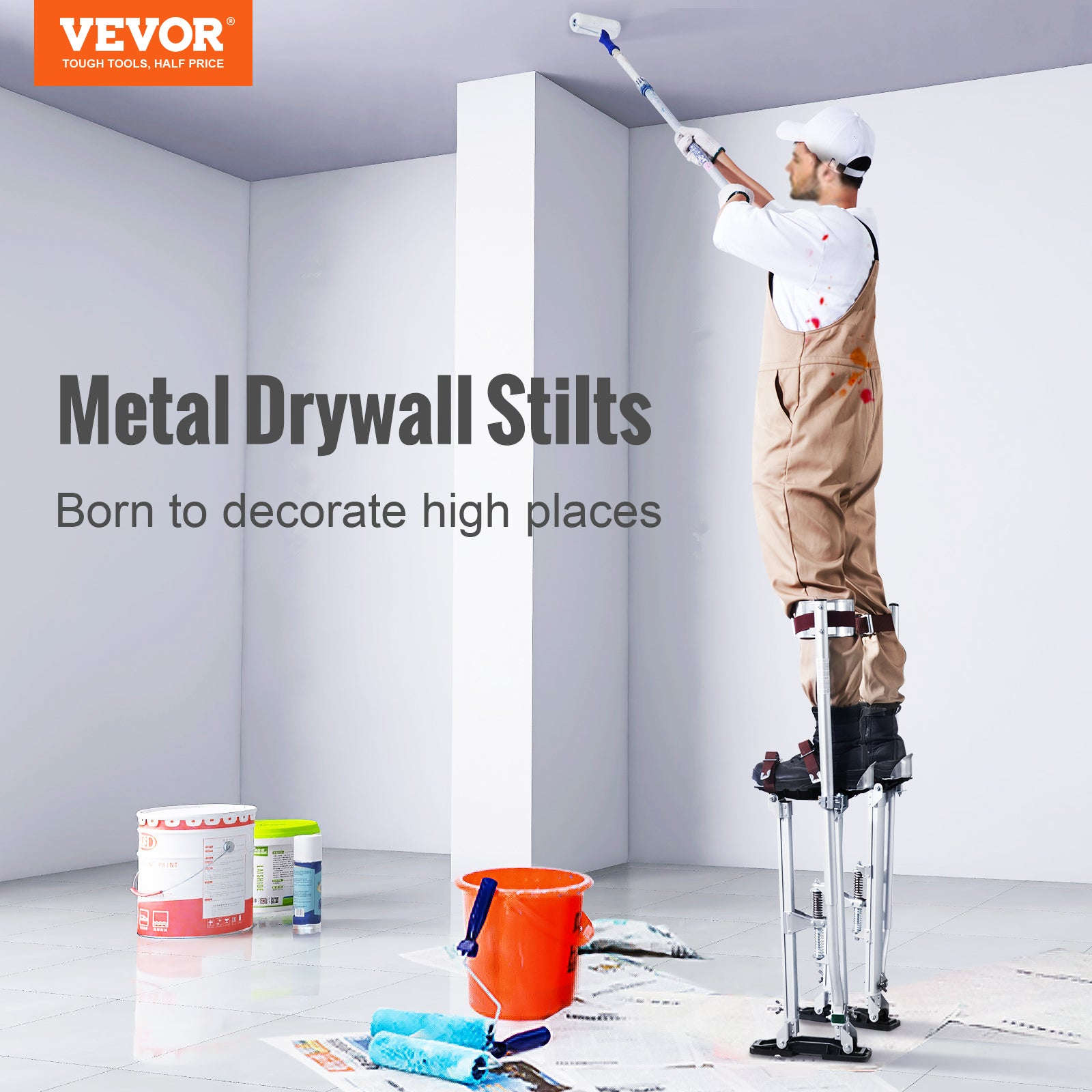 24-40 in Adjustable Drywall Stilts Aluminum Alloy-Black / france