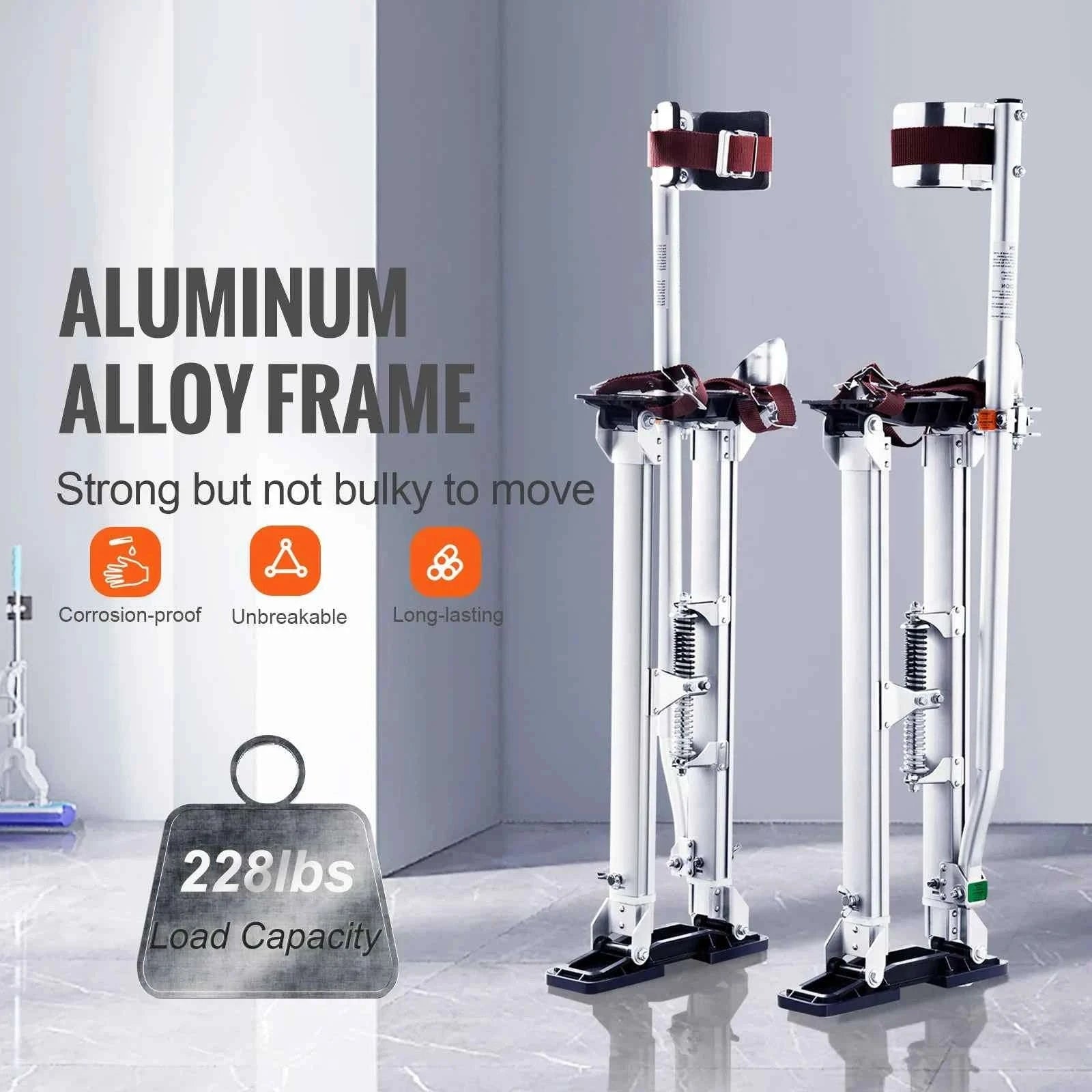 24-40 in Adjustable Drywall Stilts Aluminum Alloy-Black / france
