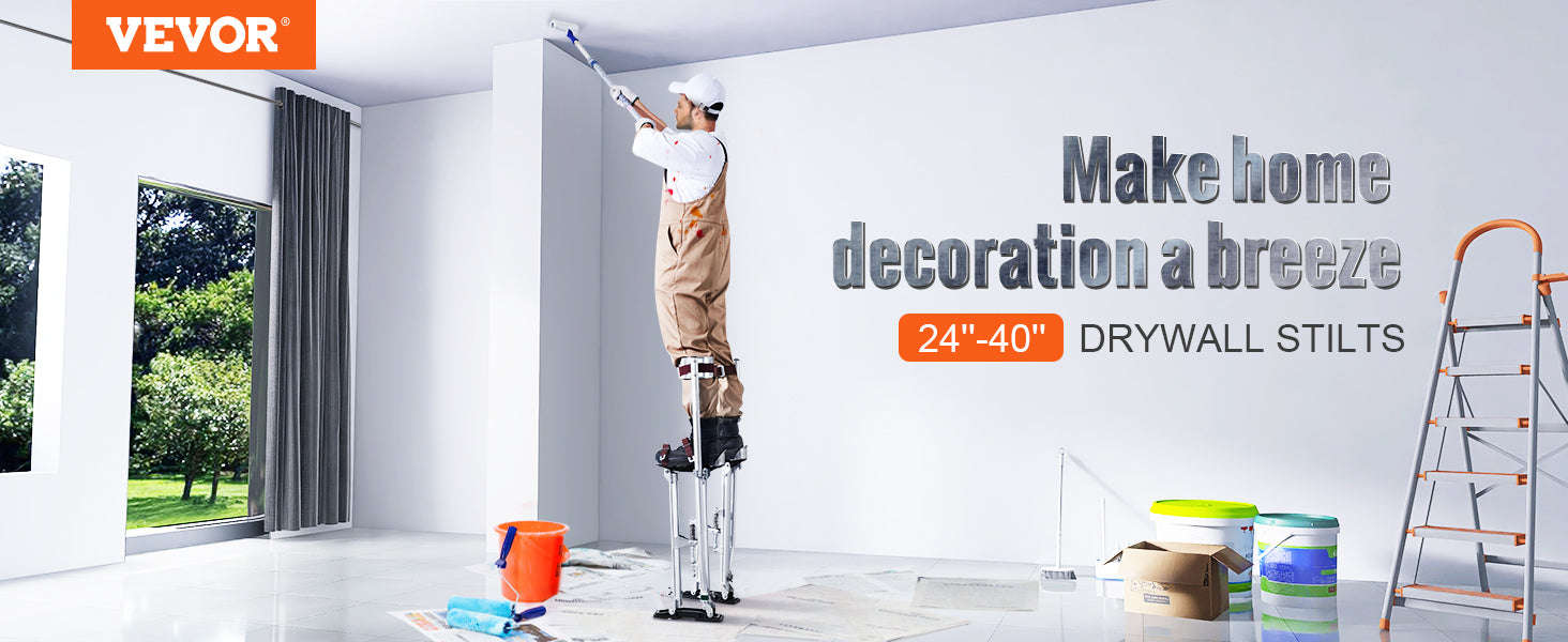 24-40 in Adjustable Drywall Stilts Aluminum Alloy-Black / france