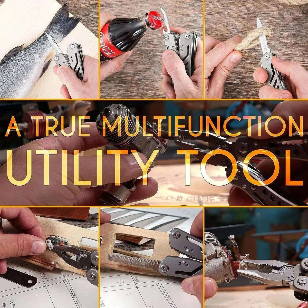 24-in-1 Multitool Pliers for Camping, Repair, Survival and Everyday Carry-black