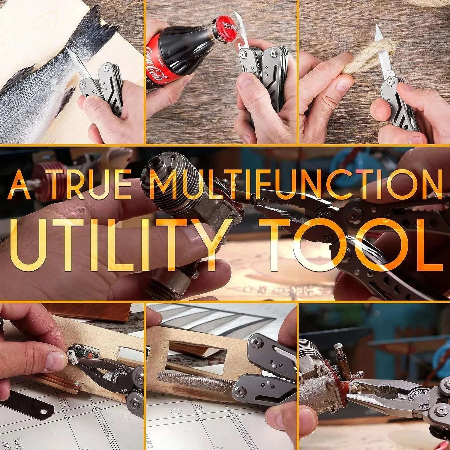 24-in-1 Multitool Pliers for Camping, Repair, Survival and Everyday Carry-black