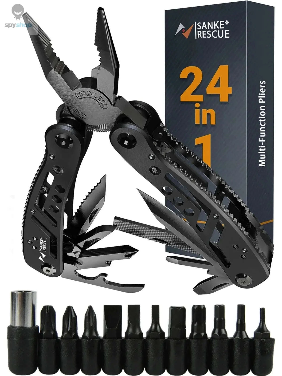 24‑in‑1 Multitool Pliers – Professional Survival Tool-Silver