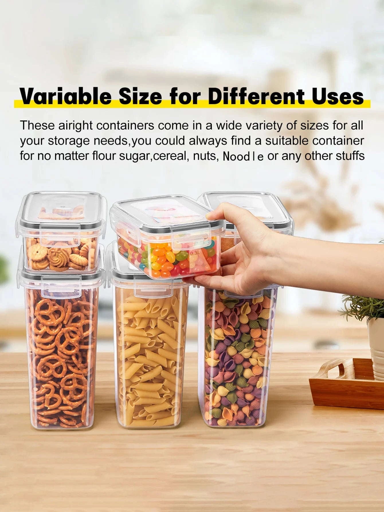 24-Piece Sealed Food Storage Containers Set for Kitchen Organization-United States / 12Lidsand12Container
